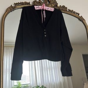 ALO yoga Alolux Soho Crop Henley